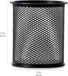 Metall Stiftehalter aus Mesh Schwarz fur Buro und Schreibtisch